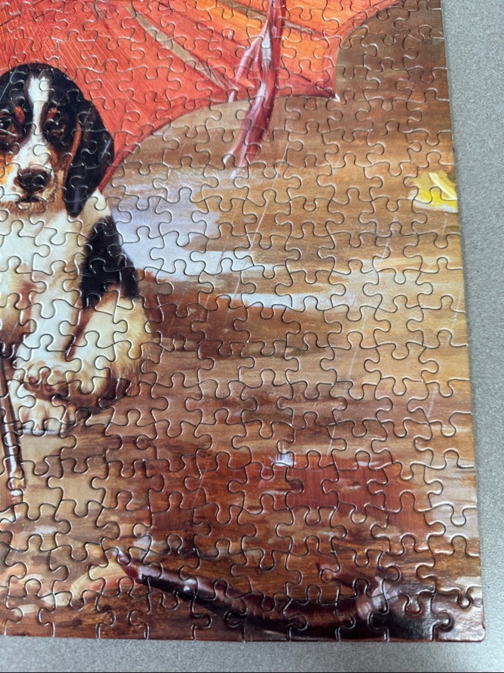 Guild 550-Piece Puppies with Umbrella Jigsaw Puzzle - Orange/Brown - Picture 6 of 10